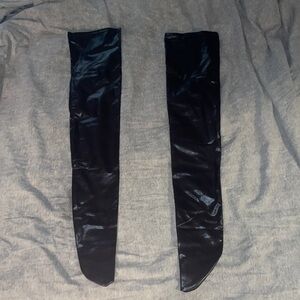 NWOT Patent Leather Look Boot Covers Leggings for Costume